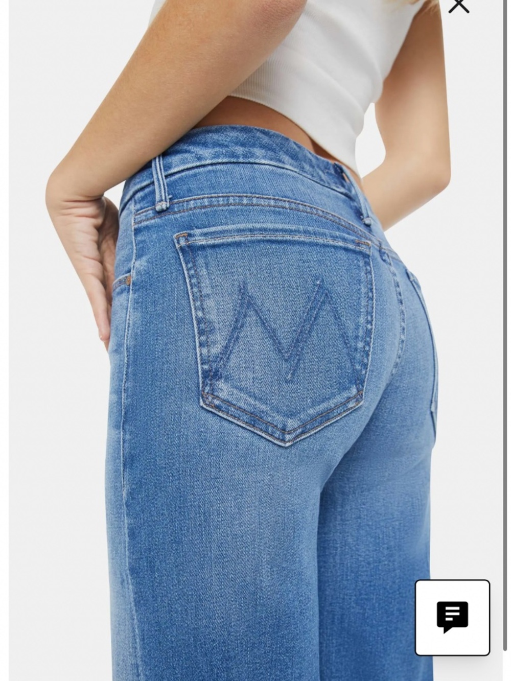Mother Denim Lil' Roller Frayed Wide Leg Jeans 24 P Work Hard Play